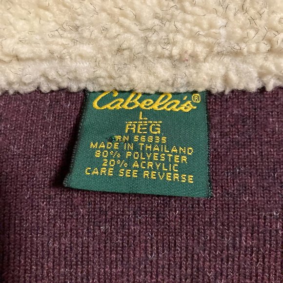 NWOT Vintage Cabela's Sherpa Fleece Snap Top Shacket Size L - Picture 5 of 10